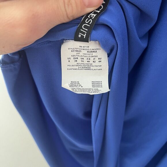 Miraclesuit So Riche Marina Draped Underwire Padded Cup Tankini Swim Suit Sz 8 - Picture 8 of 12